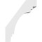 Ekena Millwork 5-in. W x 12-in. D x 16-in. H Pescadero Architectural Grade PVC Knee Brace BRCP05X12X16PEC - alternate 3